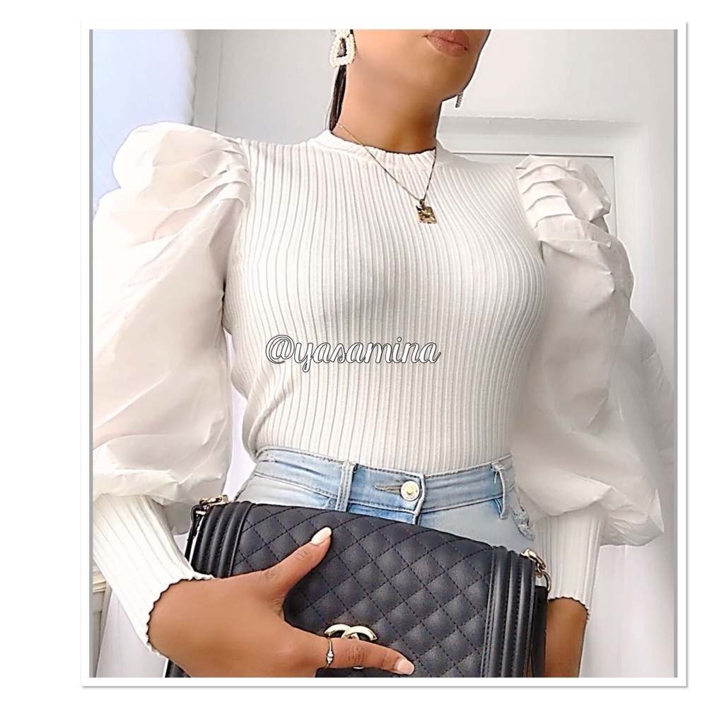 Zara puff sleeves top bloggers favorite - Picture 15 of 16